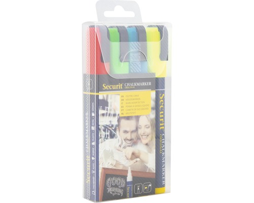 Packung mit vier Kreidemarkern von Securit
