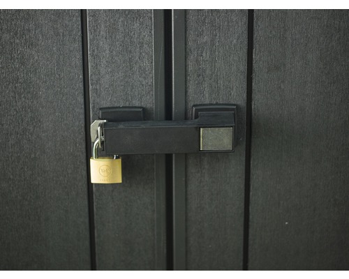 Schloss an einer Gartenschranktür