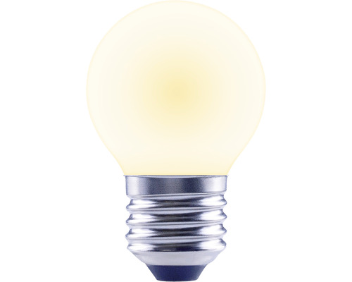 Eine einzelne LED-Lampe mit rundem Lampenschirm.