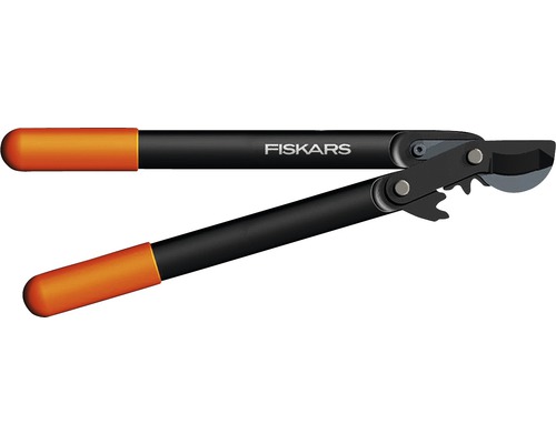 Fiskars Getriebeastschere mit orangenen Griffen