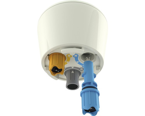 Innenansicht eines Wasserspenders mit Filtern zum Austauschen