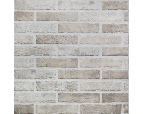 Brickfliese Brique Indus sand 6x25 cm Nahaufnahme einer Wandfliese in Ziegeloptik