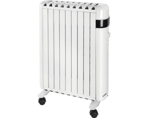 Weißer Ölradiator mit Rollen für den Innenbereich