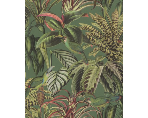 Vliestapete 814644 Barbara Home Collection II Vogel grün 10,05x0,53m-0