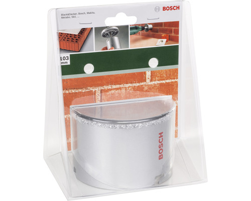 Bosch Lochsäge mit 103 Millimeter Durchmesser in Verpackung