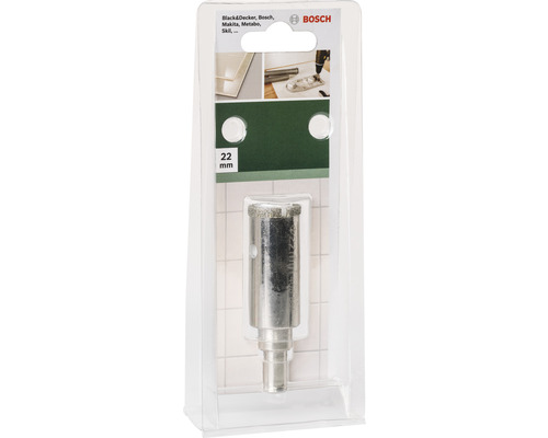 Bohrkrone mit 22 Millimeter Durchmesser in Verpackung