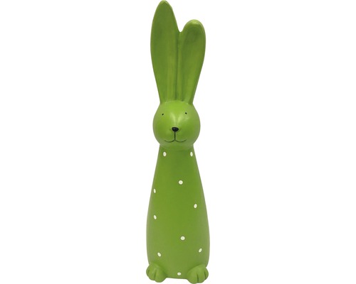 Grüner Deko Hase mit weißen Punkten