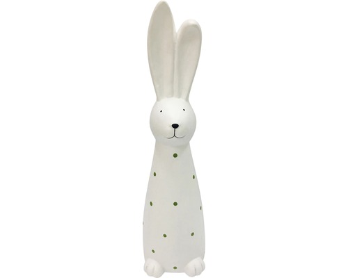 Dekofigur Hase aus Keramik mit Punkten