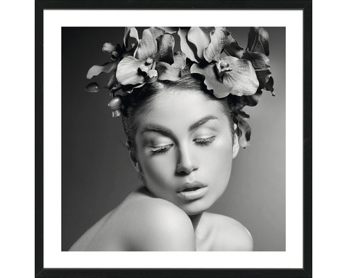 Gerahmtes Bild Flowerwoman lll 53x53 cm