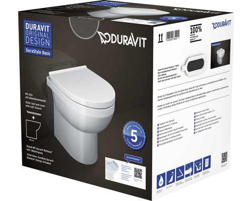 Duravit DuraStyle Basic Stand-WC im Verpackungskarton