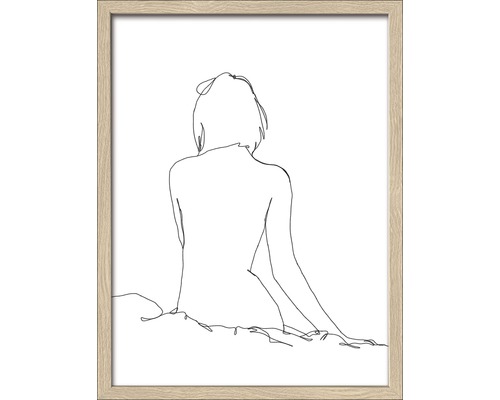 Gerahmtes Bild Sketch A Woman 43x33 cm-0
