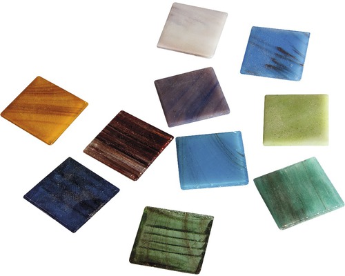 Mosaiksteine ArtDecor Deluxe 2x2 cm 160 Stk bunt Quadratische Glasmosaiksteine für Bastelarbeiten, verschiedene Ausführungen