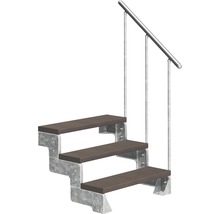 Treppe mit drei Stufen und Geländer
