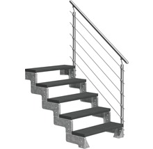 Treppe mit Stahlwangentreppe und Edelstahlgeländer