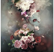 Dekoratives Blumenmuster mit Pfingstrosen und anderen Blüten