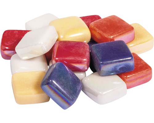Glossy Glas Mosaiksteine Mischung 1x1 cm 250 Stk bunt Glasmosaiksteine in verschiedenen Farben
