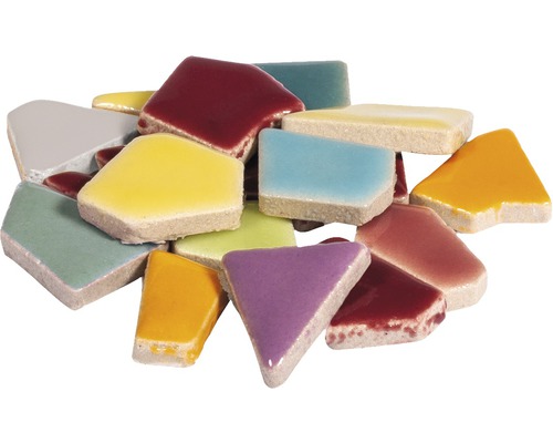 Fun Ceramica Mosaiksteine Mischung regenbogen 380 Stk bunt Verschiedenfarbige Keramikmosaiksteine