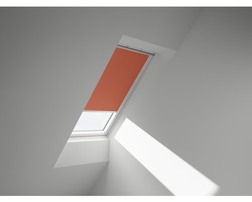 VELUX Verdunkelungsrollo uni orange manuell Rahmen weiß DKL C04 4564SWL