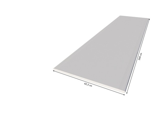 Bauplatte mit den Maßen 260 mal 62,5 Zentimeter