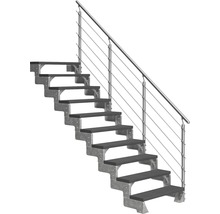 Treppe mit Stahlwangentreppe und Geländer
