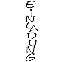 Schriftzug Einladung
