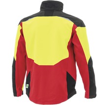Rückansicht einer Arbeitsjacke mit langen Ärmeln und Stehkragen