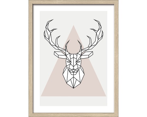 Gerahmtes Bild Deer l 33x43 cm