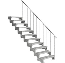 Gerade Treppe aus Metall mit Handlauf