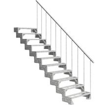 Gerade Treppe aus Metall mit Geländer für den Außenbereich