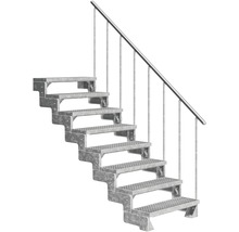 Gerade Treppe aus Stahl mit Handlauf