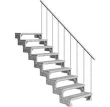 Metalltreppe mit sieben Stufen und Geländer