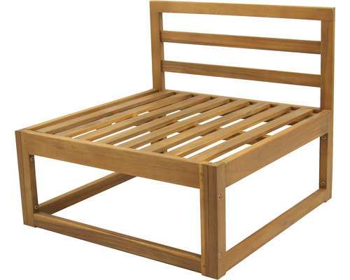 Holzstuhl mit Rückenlehne für den Garten