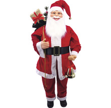Dekorativer Weihnachtsmann mit Geschenkesack und Glocke