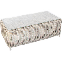 Loungeset Premium Luxur 5 -Sitzer bestehend aus: 2x Sessel, Sofa, Tisch und Sitzkissen Polyrattan Aluminium Grau-thumb-6 Loungeset Premium Luxur 5 -Sitzer bestehend aus: 2x Sessel, Sofa, Tisch und Sitzkissen Polyrattan Aluminium Grau-thumb-6