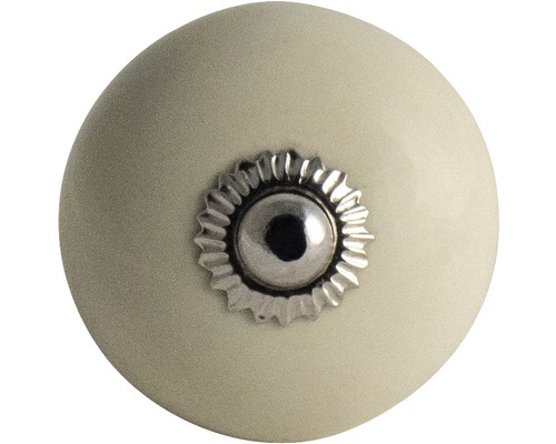 Möbelknopf aus Keramik mit Metallbefestigung