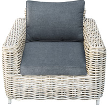 Loungeset Premium Luxur 5 -Sitzer bestehend aus: 2x Sessel, Sofa, Tisch und Sitzkissen Polyrattan Aluminium Grau-thumb-7 Loungeset Premium Luxur 5 -Sitzer bestehend aus: 2x Sessel, Sofa, Tisch und Sitzkissen Polyrattan Aluminium Grau-thumb-7