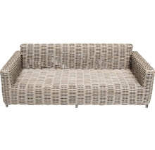 Loungeset Premium Luxur 5 -Sitzer bestehend aus: 2x Sessel, Sofa, Tisch und Sitzkissen Polyrattan Aluminium Grau-thumb-3 Loungeset Premium Luxur 5 -Sitzer bestehend aus: 2x Sessel, Sofa, Tisch und Sitzkissen Polyrattan Aluminium Grau-thumb-3