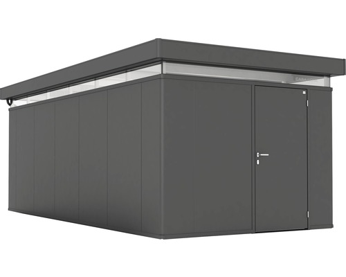 Gerätehaus Biohort CasaNova 3x6 Tür rechts 330 x 630 cm dunkelgrau-metallic Gartenhaus mit Tür und Fenstern