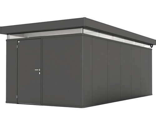 Gerätehaus Biohort CasaNova 3x6 Tür links 330 x 630 cm dunkelgrau-metallic Moderner Geräteschuppen mit Tür und Oberlicht