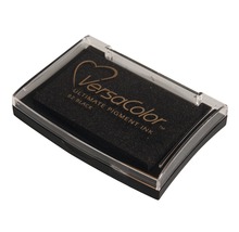 VersaColor Stempelkissen mit schwarzer Pigmenttinte in transparenter Kunststoffbox