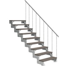 Treppe mit Stahlwangentreppe und Geländer