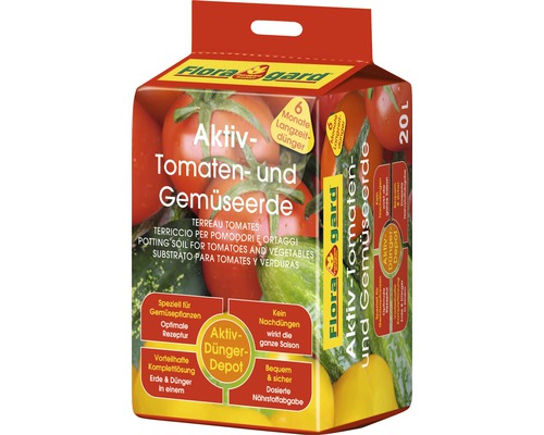 Flora Gard Aktiv Tomaten- und Gemüseerde, 20 Liter