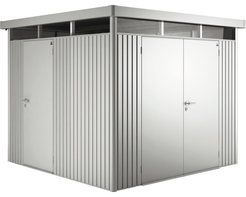 Metallgerätehaus mit Doppeltür und Einzeltür für Gartengeräte