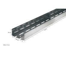 Lochschiene aus Metall, 3,25 Meter lang
