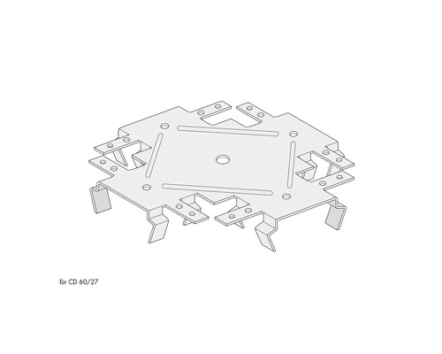 Knauf Niveauverbinder 150 mm für CD Profil 60 mm / 27 mm Pack = 50 St Kreuzverbinder für CD 60/27 Profile