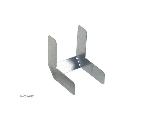 Knauf Winkelverbinder 90° 80 mm für CD Profil 60/27 mm Pack = 50 St Befestigungswinkel für CD 60/27 Profile
