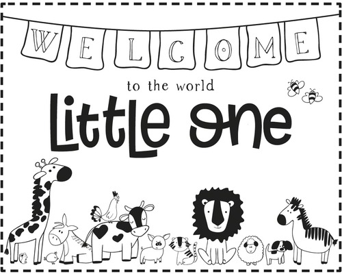Stempel "Welcome Little one", 10x8cm