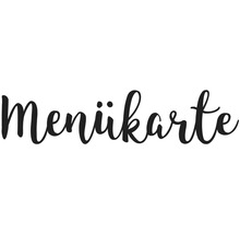 Menükarte Schriftzug