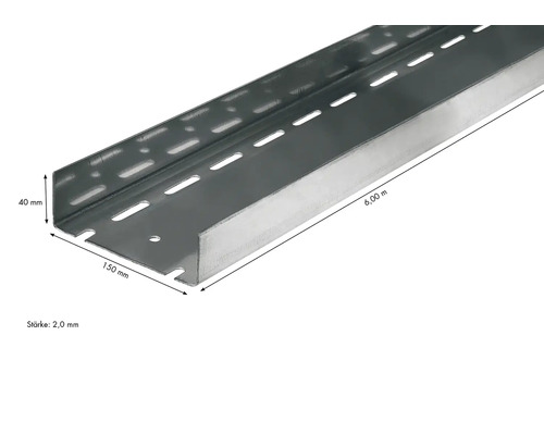 Kabelschiene aus Stahl, 6 Meter lang