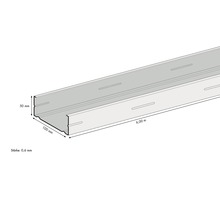 Profilschiene mit den Maßen 50 mm x 100 mm x 6,00 m und einer Stärke von 0,6 mm
